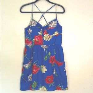 AMERICAN EAGLE Blue Floral Sundress SZ M
